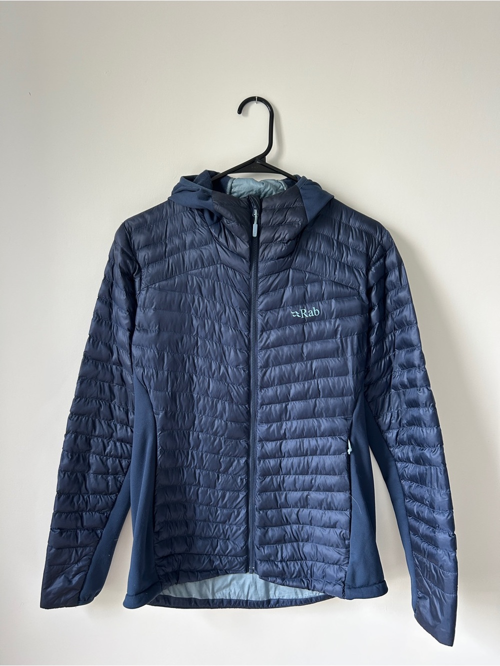 Rab Women's Navy Quilted Hooded Puffer Jacket